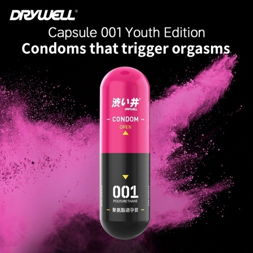 Drywell - 0.01 快潮 3片裝 PU安全套