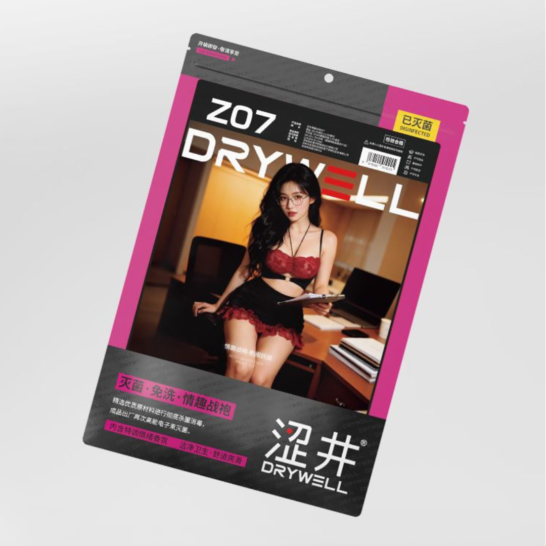 Drywell Z07 蕾絲情趣服裝 「制服妖姬」紅黑色