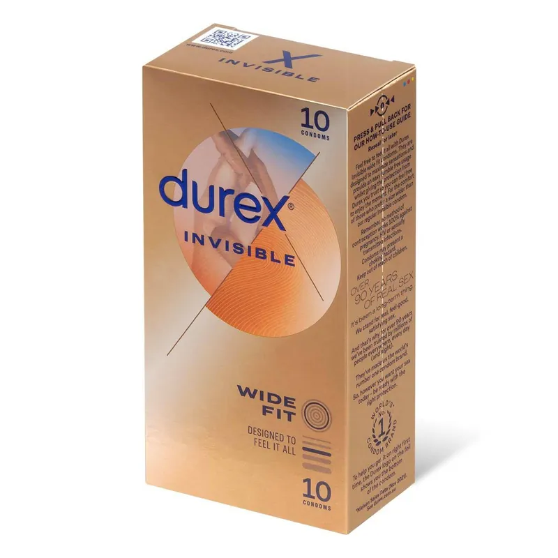 杜蕾斯 Invisible 大碼超薄裝 10 片裝 乳膠安全套