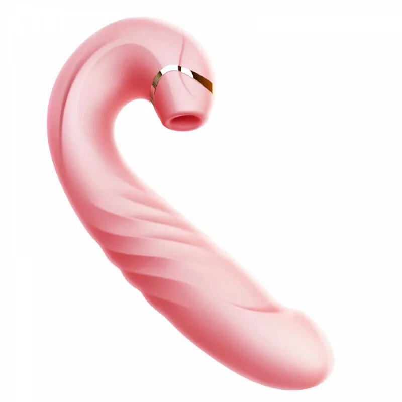 Erocome Draco 天龍座 抽插吸啜可調式雙頭按摩棒 粉紅色