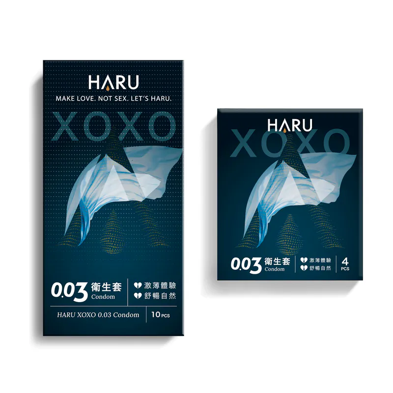 HARU XOXO 0.03 舒暢激薄款 4 片裝 乳膠安全套