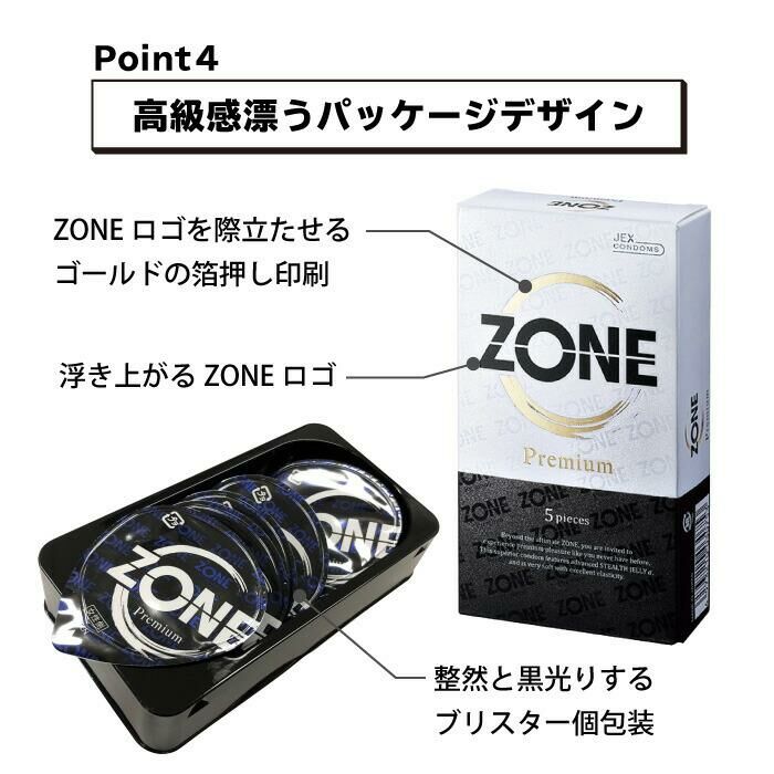 JEX ZONE Premium 5 片裝 乳膠安全套
