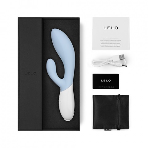 Lelo - Ina 3 兔耳震動棒 - 淺藍色