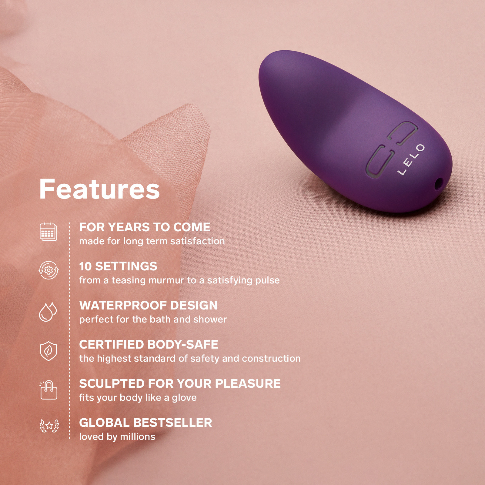 LELO Lily 3 超靜音陰蒂迷你震動器(深紫色/薰衣紫/極地綠)