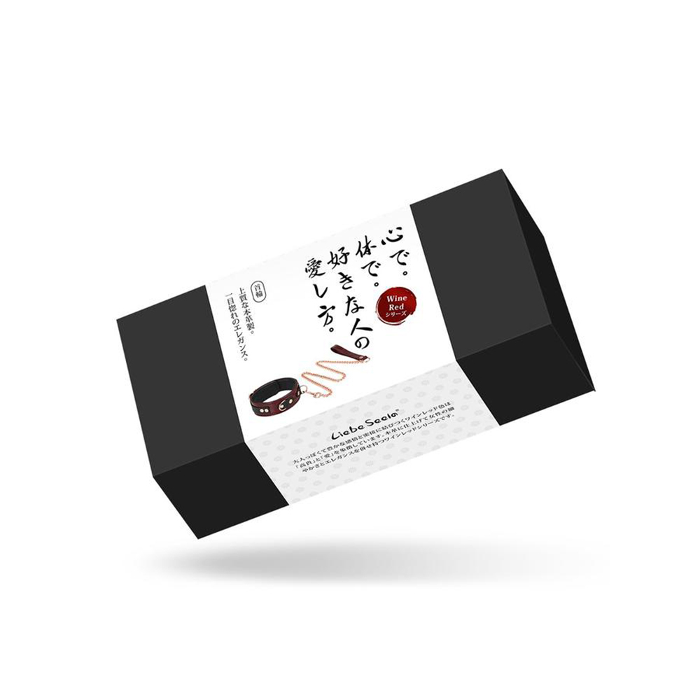 Liebe Seele 可調整真皮頸圈連牽帶 - 酒紅色 (Wind Red首輪)