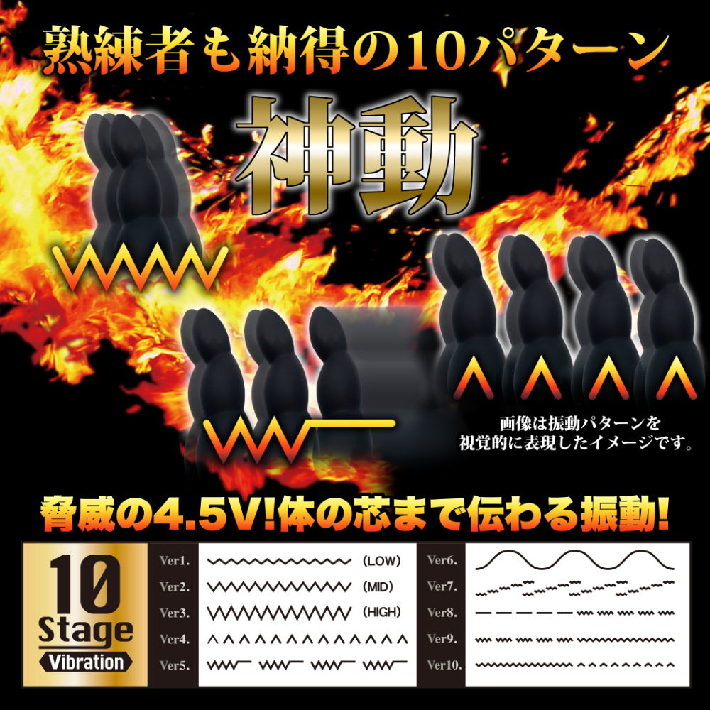 Love Factor - BACK FIRE NOVA QUAD 後庭震動器 黑色