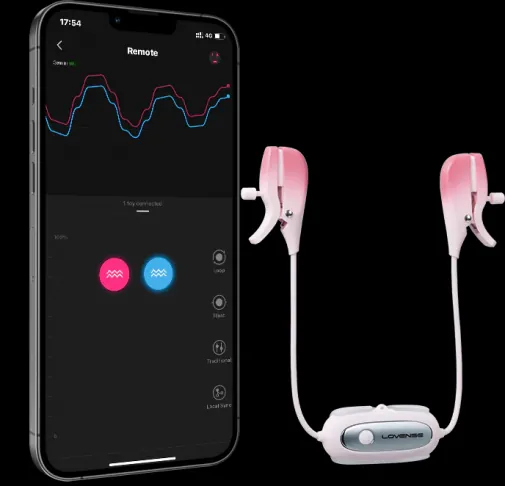 LOVENSE Gemini 可用手機App控制 乳頭夾