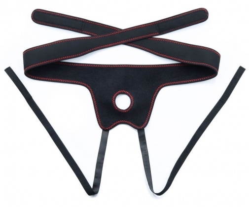 Lovetoy - 束帶連附陰囊7.5"假陽具 - 膚色