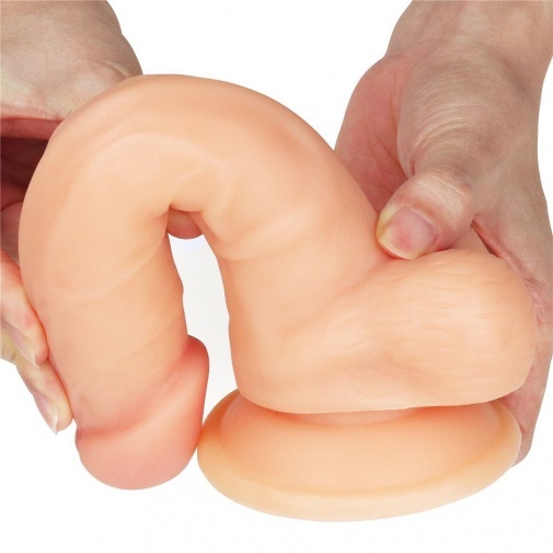 Lovetoy - 束帶連附陰囊7.5"假陽具 - 膚色