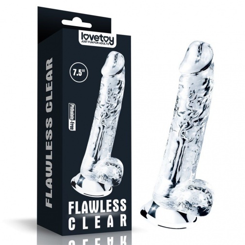 Lovetoy Flawless 假陽具 7.5" - 透明