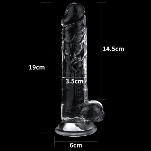 Lovetoy Flawless 假陽具 7.5" - 透明