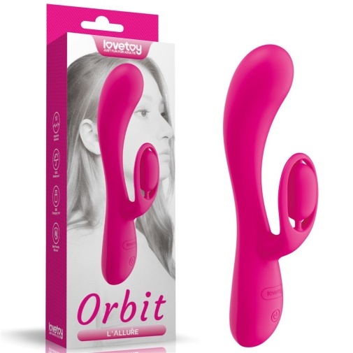 Lovetoy - Orbit 雙點震動兔耳按摩棒 - 粉色
