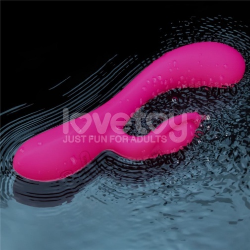 Lovetoy - Orbit 雙點震動兔耳按摩棒 - 粉色