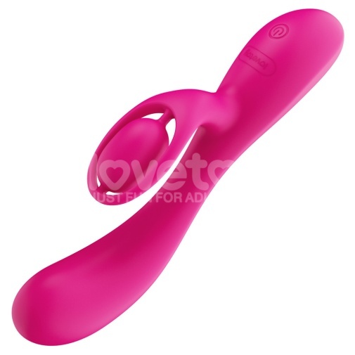 Lovetoy - Orbit 雙點震動兔耳按摩棒 - 粉色