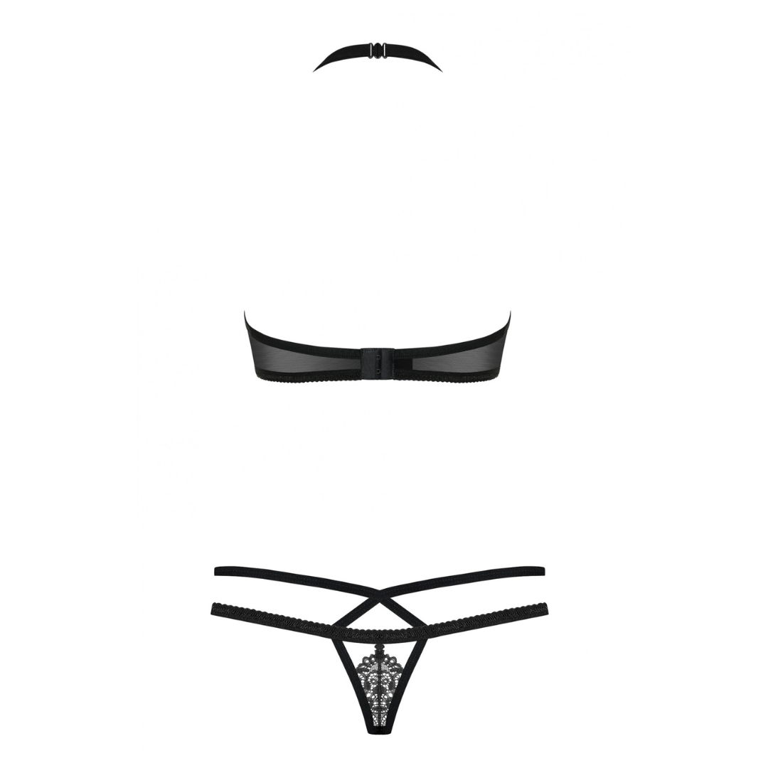 Obsessive - 838-SET-1 印花暗紋情趣內衣套裝 - S/M/L/XL