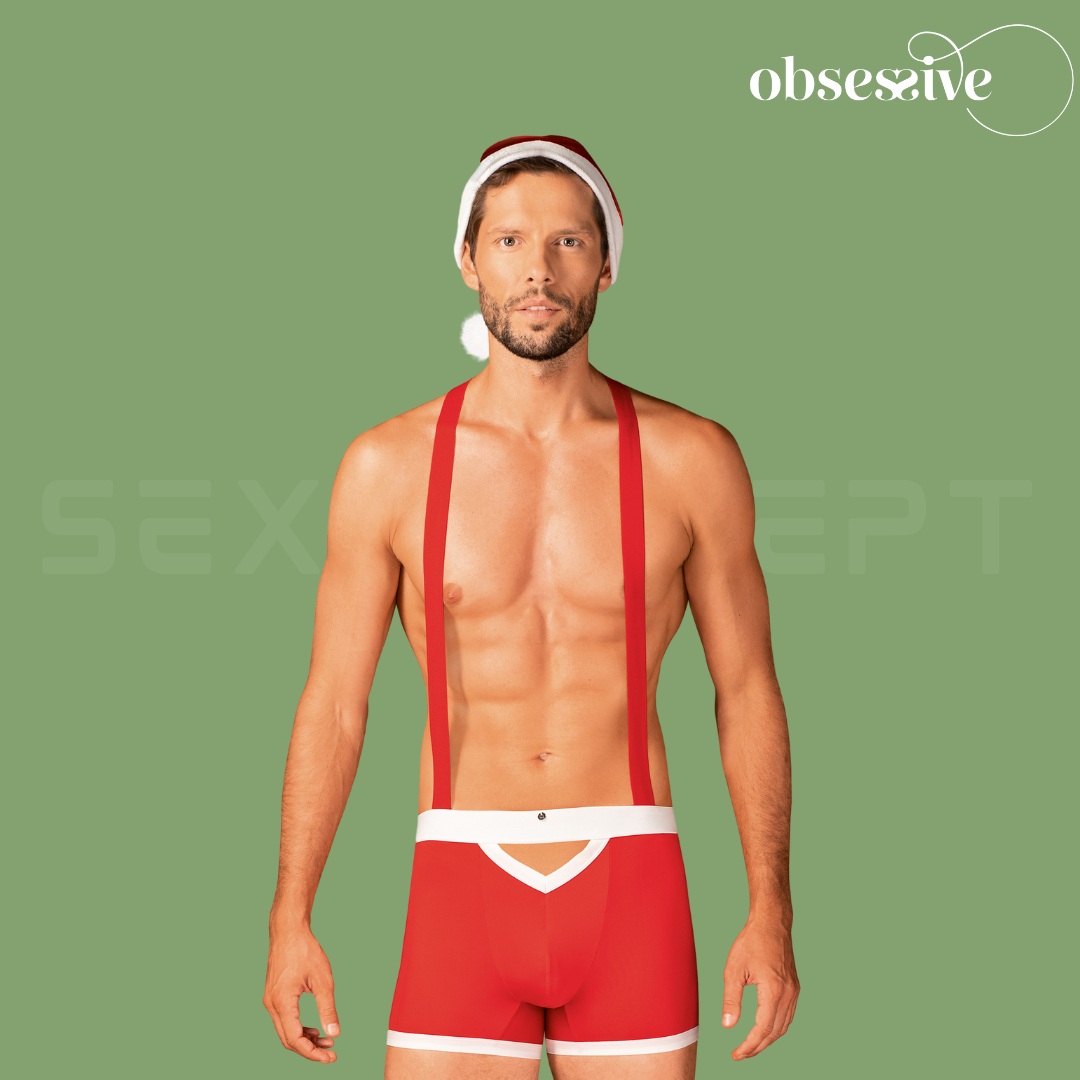 Obsessive - Mr Claus 男士聖誕靚人情趣套裝- S/M