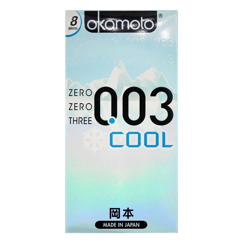 岡本 0.03 冰涼 8 片裝 乳膠安全套