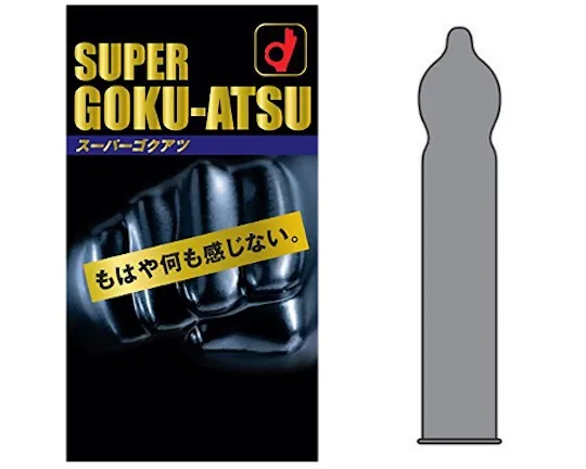 岡本 超極厚純黑 持久裝 0.12mm (日本版) 10 片裝 乳膠安全套