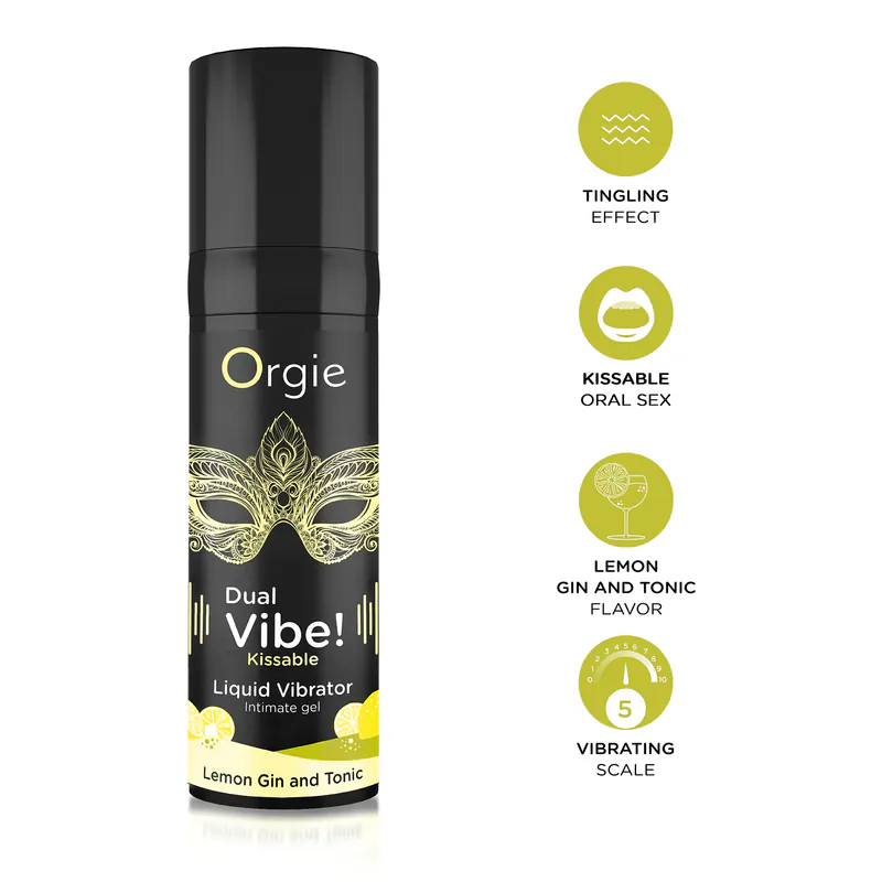 Orgie - Dual Vibe! 口交專用 冰火震震高潮液 (Lemon Gin and Tonic 口味)