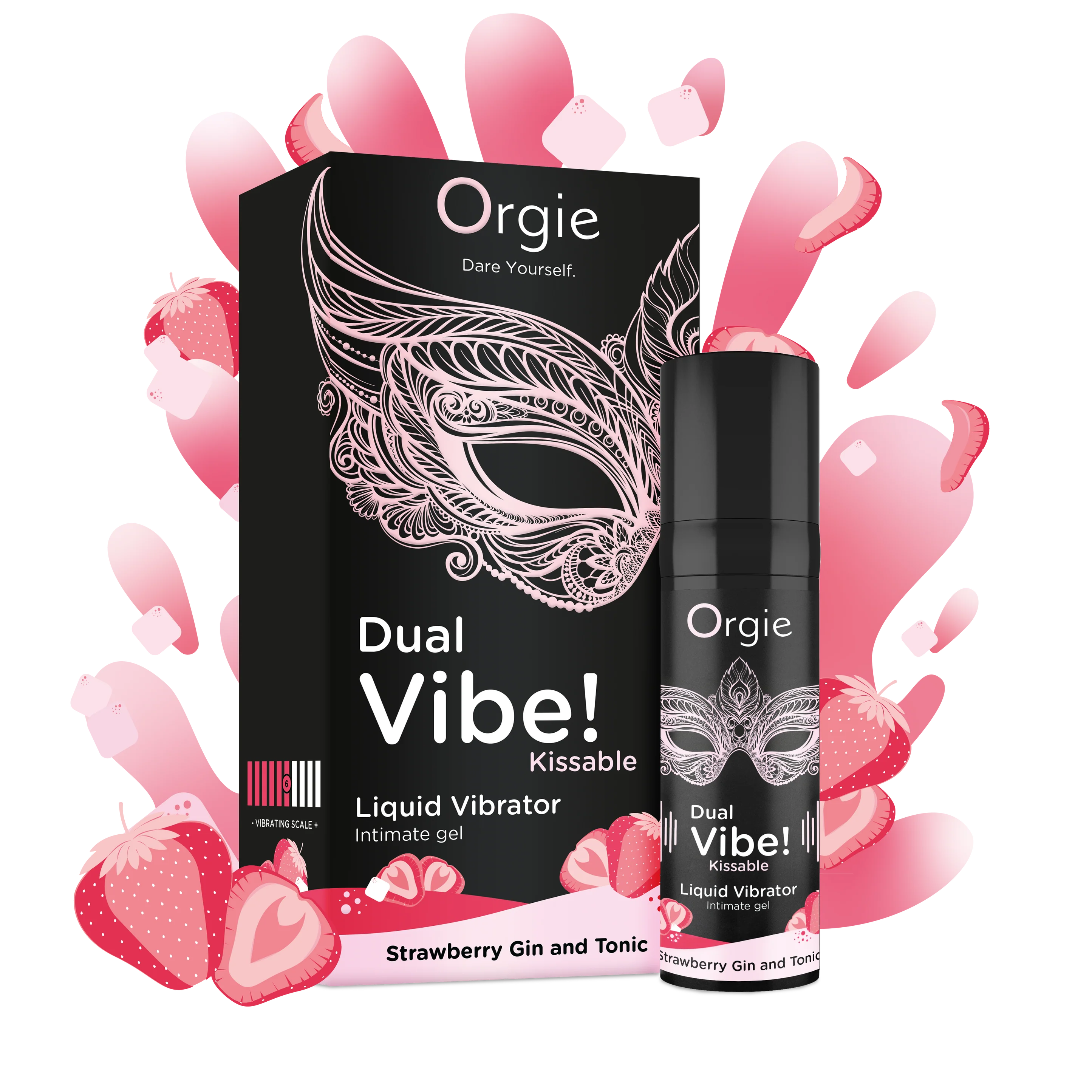 Orgie - Dual Vibe! 草莓琴湯尼味酥麻震感口交高潮凝膠 -15 ml