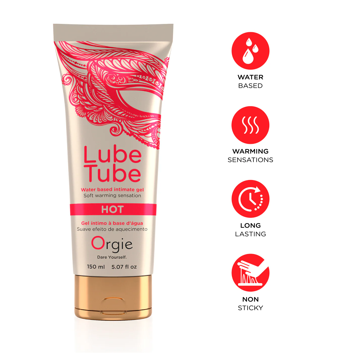 Orgie Lube Tube HOT 熱感水性潤滑劑 - 150ml