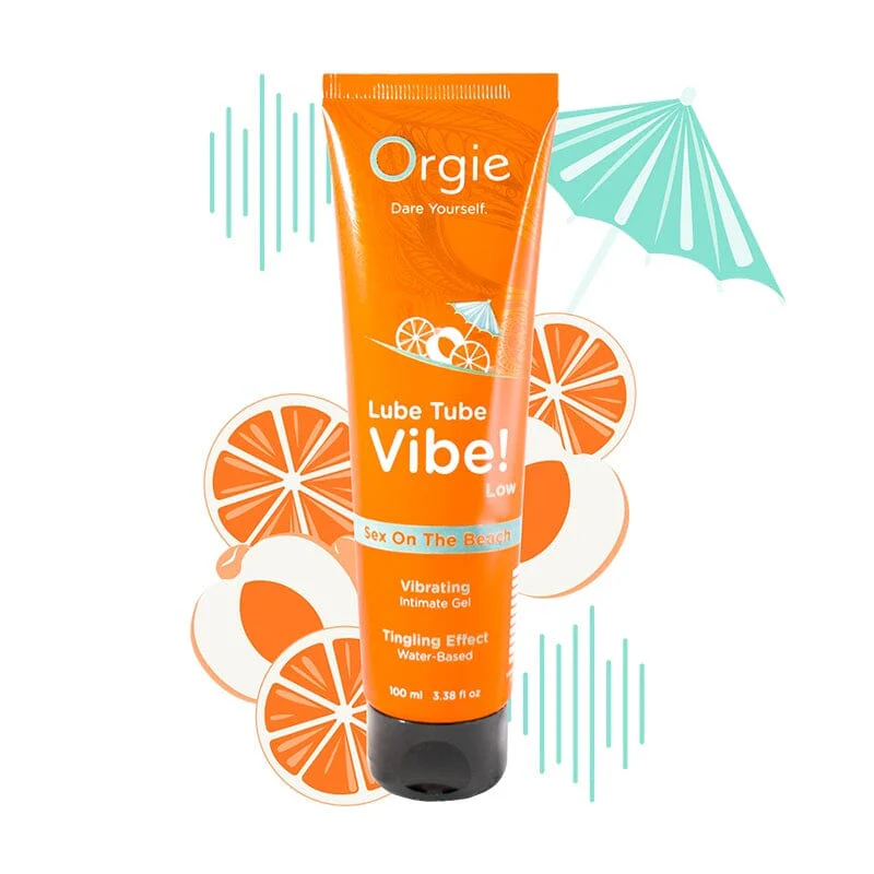 Orgie - Lube Tube Vibe! Sex On The Beach 3合1 酥麻跳動可食用潤滑液 性感海灘雞尾酒味 - 100ml