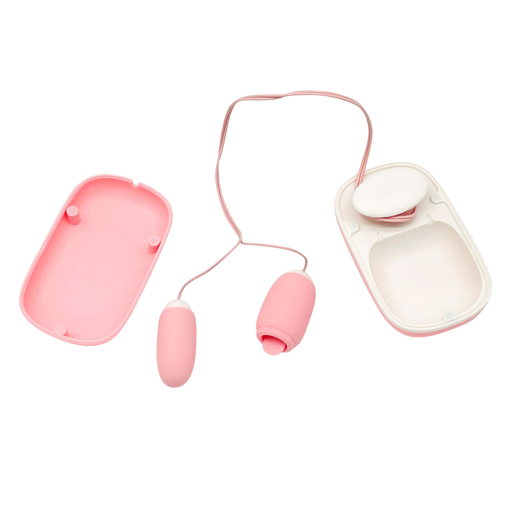 Peach Toys - Magical Storage Rotor 可愛有線震蛋(震動+舌舔) 粉色