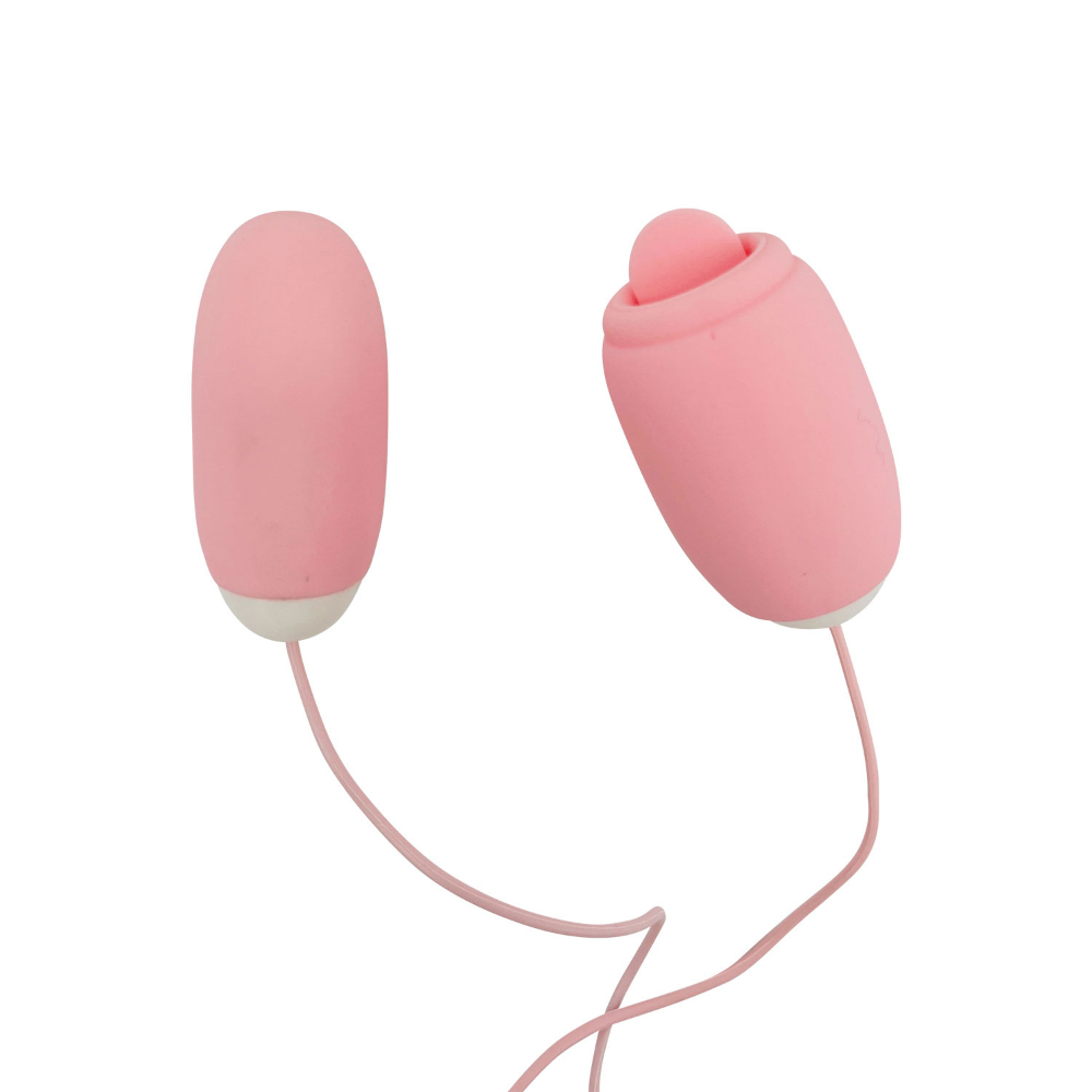 Peach Toys - Magical Storage Rotor 可愛有線震蛋(震動+舌舔) 粉色