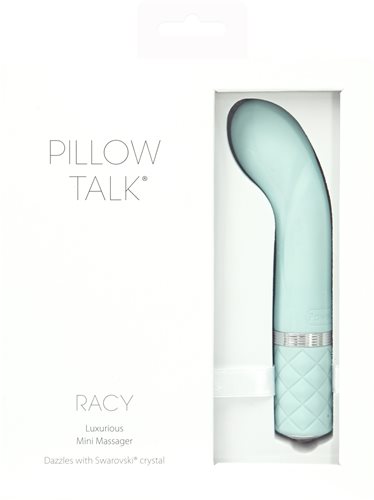 Pillow Talk Racy Teal 正面水晶按鈕