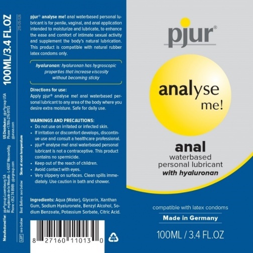 Pjur - 肛交專用水性潤滑劑 - 100ml