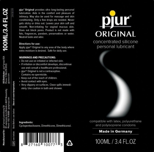 Pjur ORIGINAL 矽性潤滑液 100ml