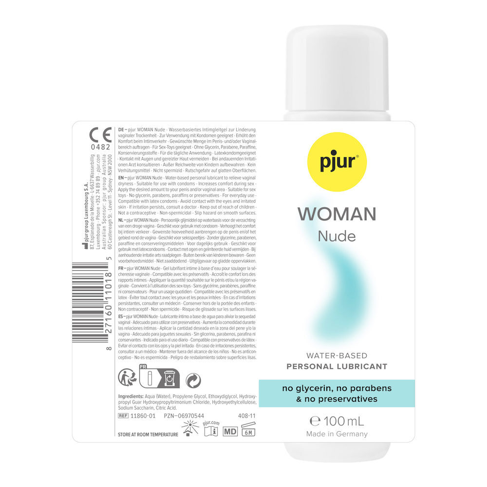 Pjur - Woman Nude 無添加舒敏水性潤滑液 - 30ml