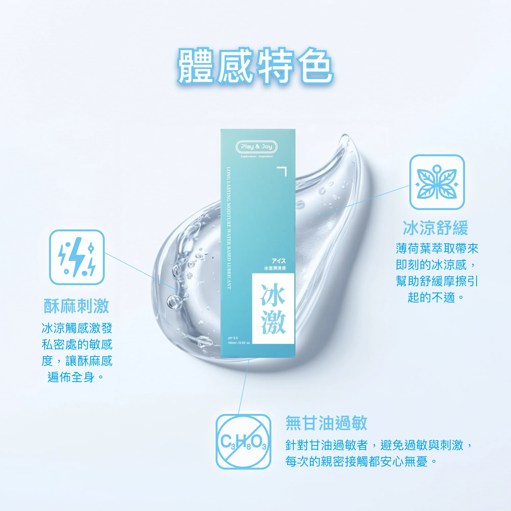 PLAY & JOY 冰激 水性潤滑液 100ml