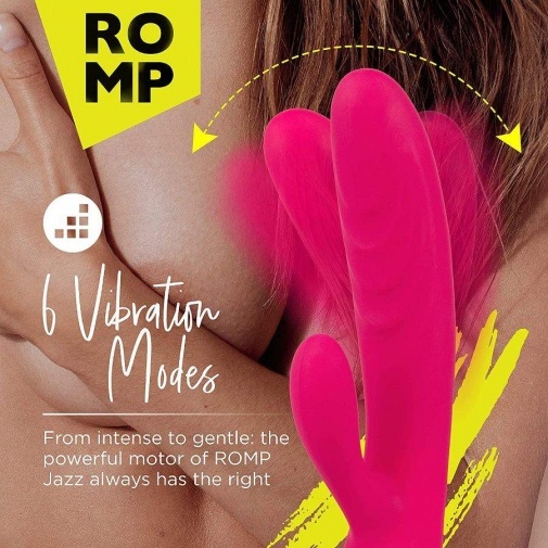 Romp Jazz 兔耳震動棒 - 紅色