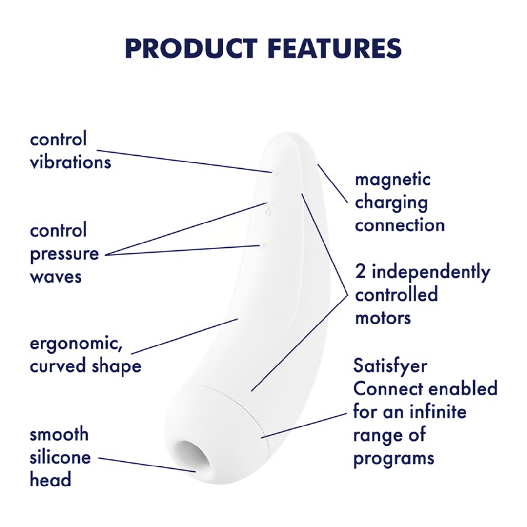 Satisfyer Curvy 2+ 吸啜震動器 - 白色