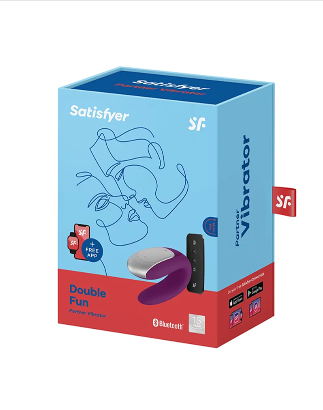 Satisfyer Double Fun 情侶共震器 紫色