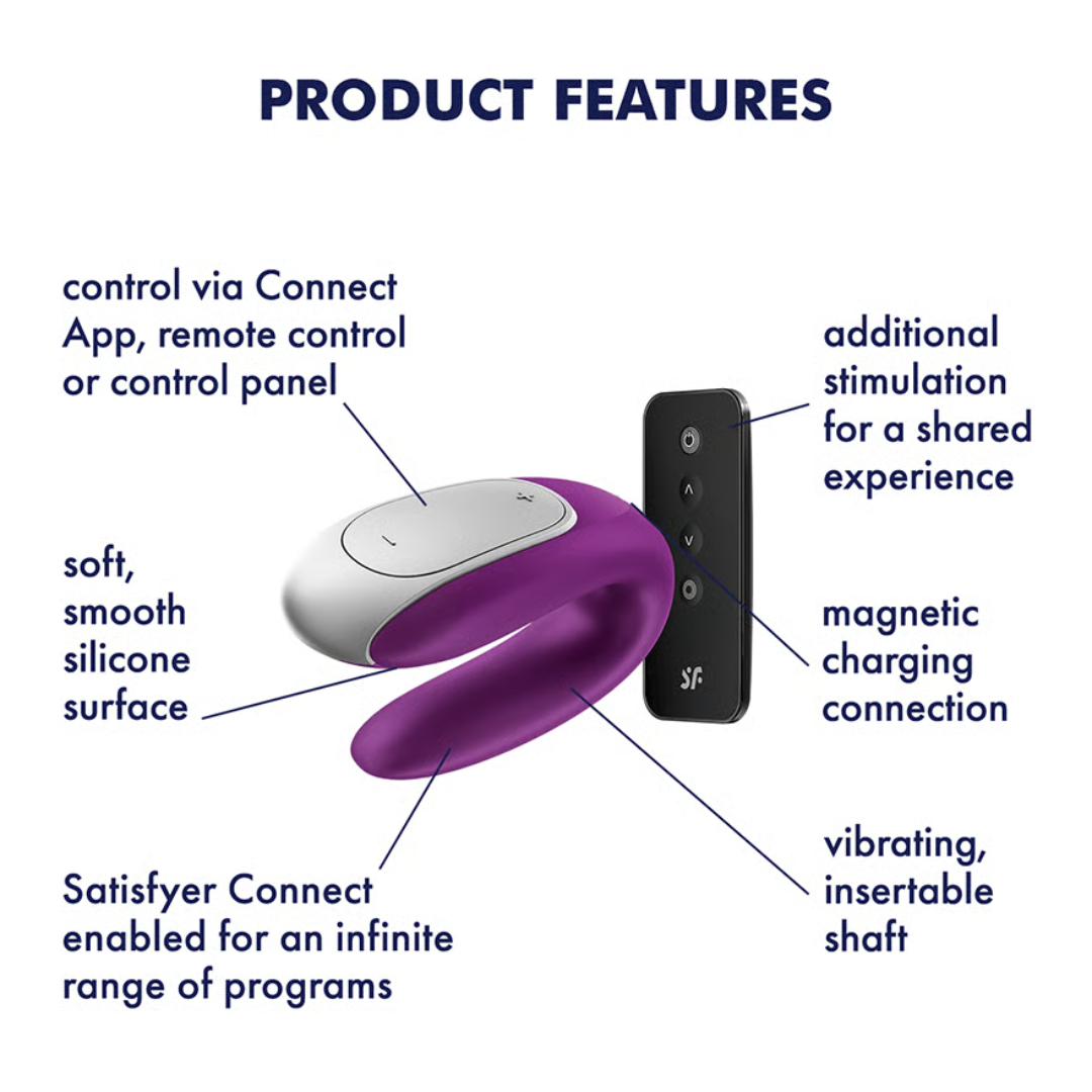 Satisfyer Double Fun 情侶共震器 紫色