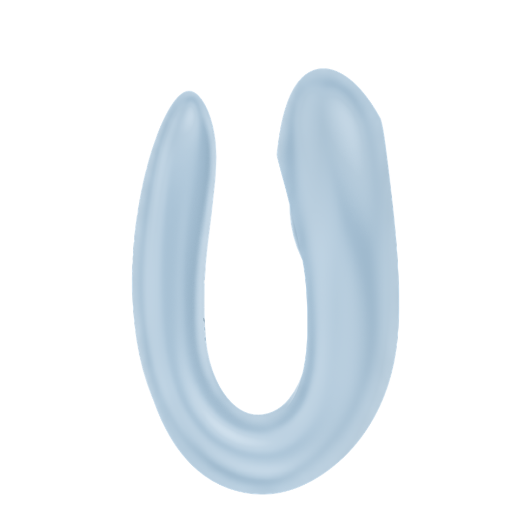Satisfyer - Double Joy 智能遠程 情侶穿戴式共震器 - 冰藍色