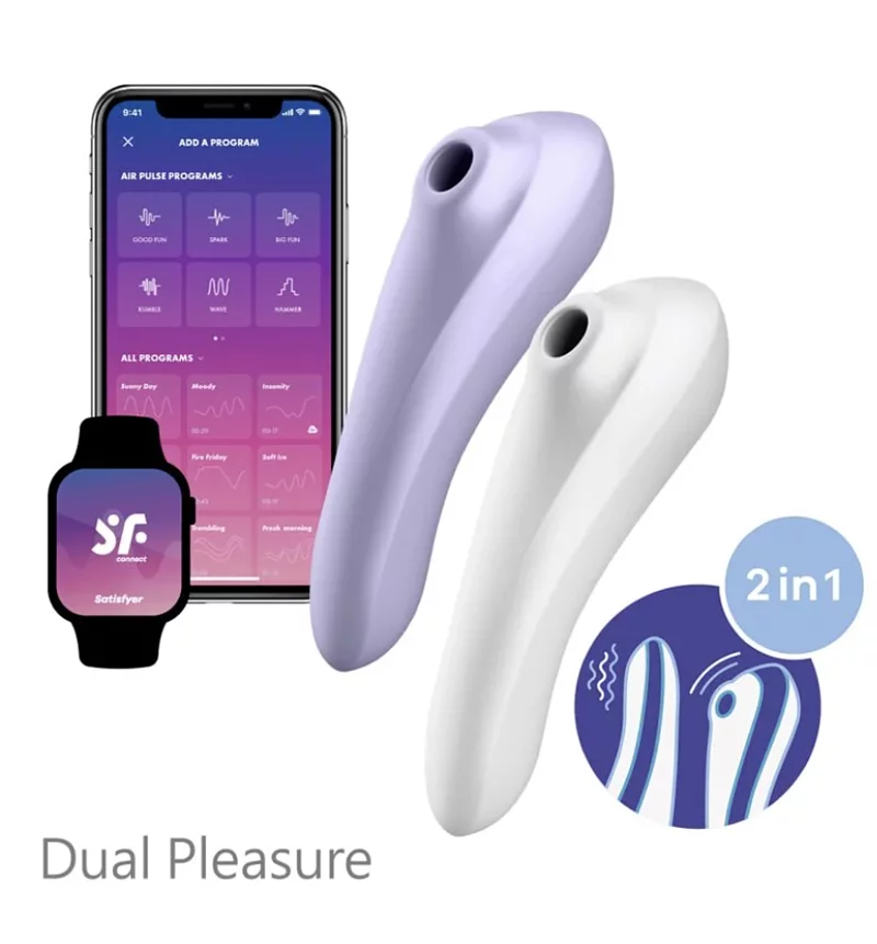 Satisfyer Dual Pleasure 智能吸啜器 淡紫色