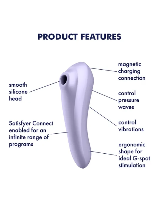 Satisfyer Dual Pleasure 智能吸啜器 淡紫色