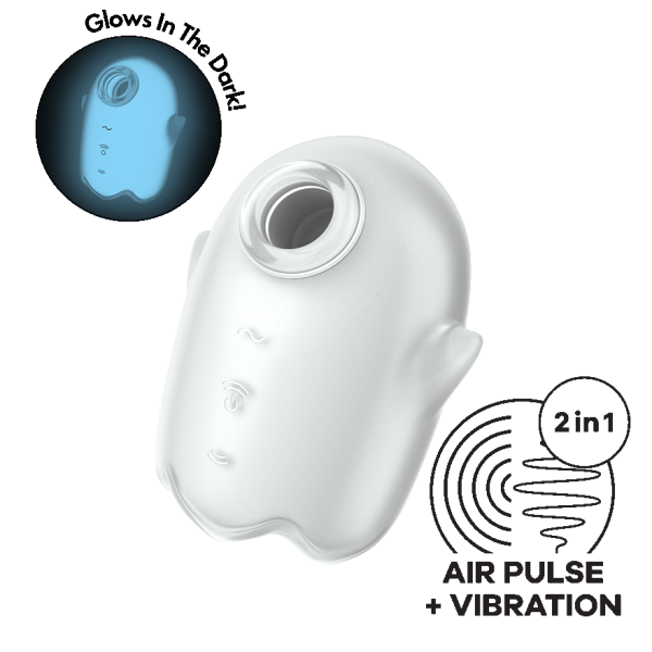 Satisfyer - Glowing Ghost 發光吸吮陰蒂震動器 白色