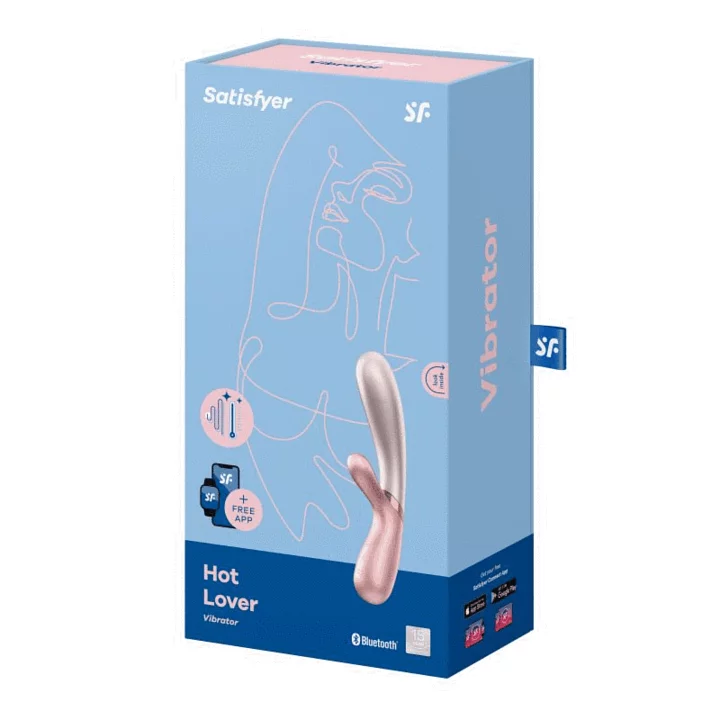 Satisfyer Hot Lover 手機遙控溫感 G 點震動棒 (粉紅頭+深粉紅色底)