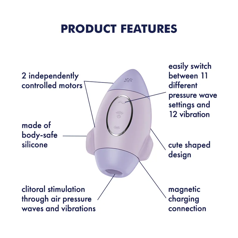 Satisfyer - Mission Control 火箭吸吮陰蒂震動器 紫色