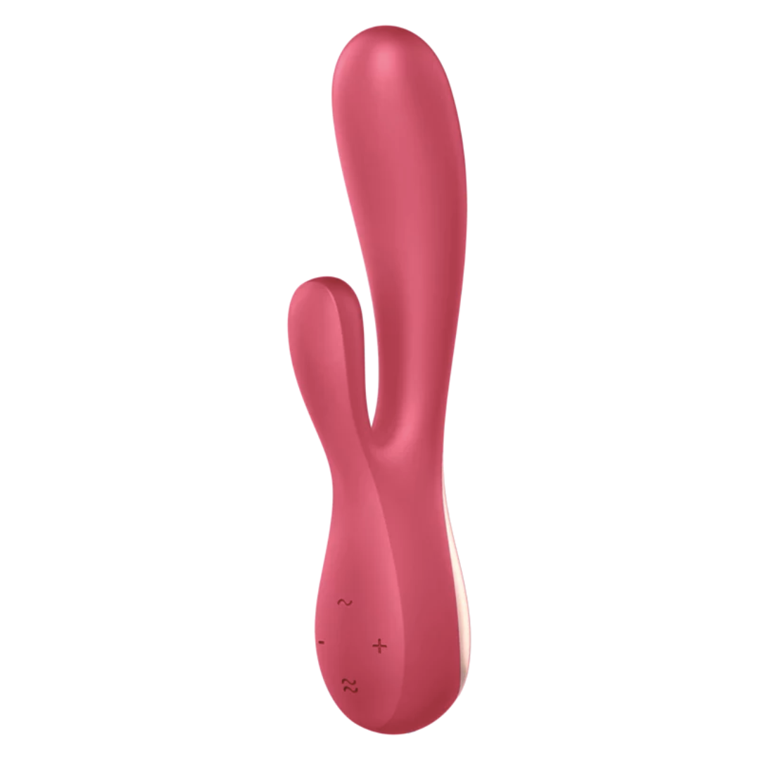 Satisfyer - Mono Flex 兔子按摩棒 - 莓紅色