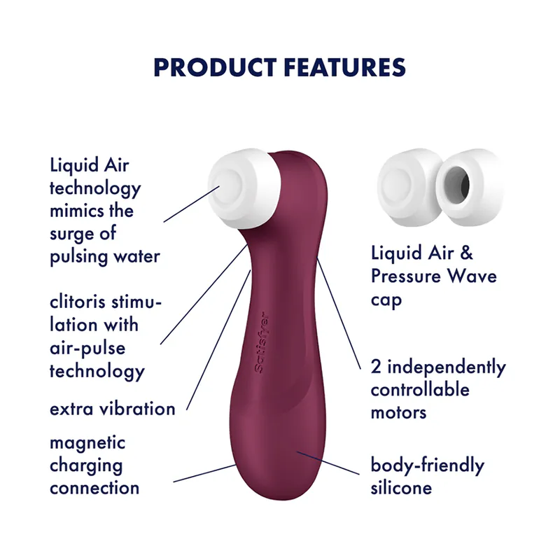 Satisfyer Pro 2 (第三代) 智能吸吮震動器 酒紅色