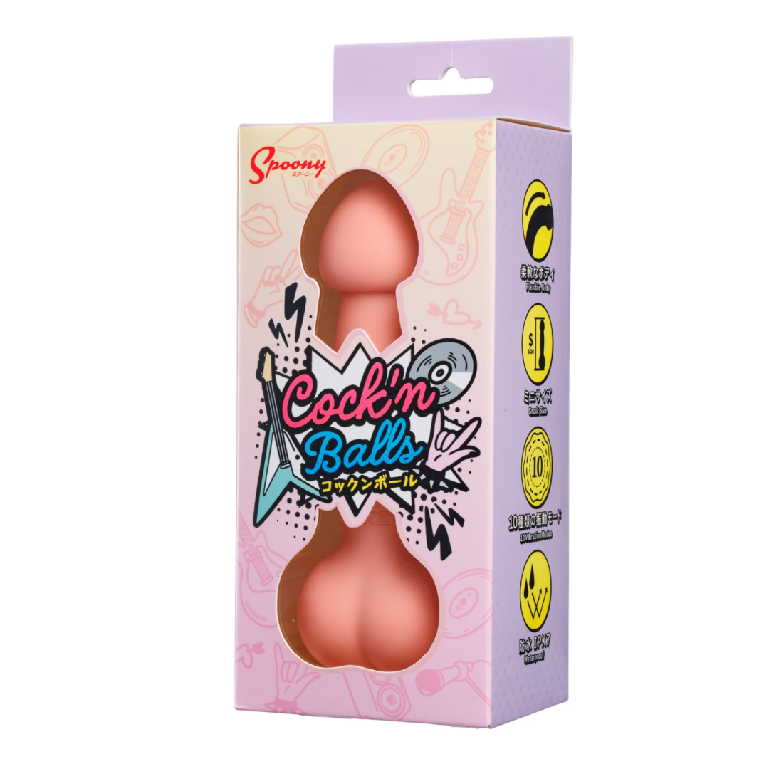 Spoony 仿真陽具造型震動器 - 珊瑚粉