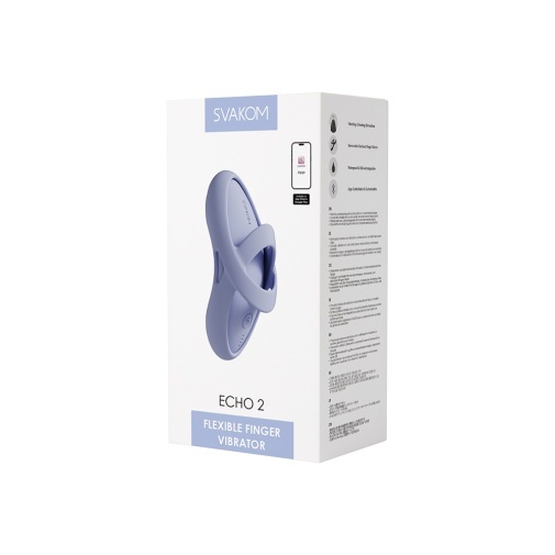 SVAKOM - ECHO 2 智能可加熱手指震動器(藍色/粉色)