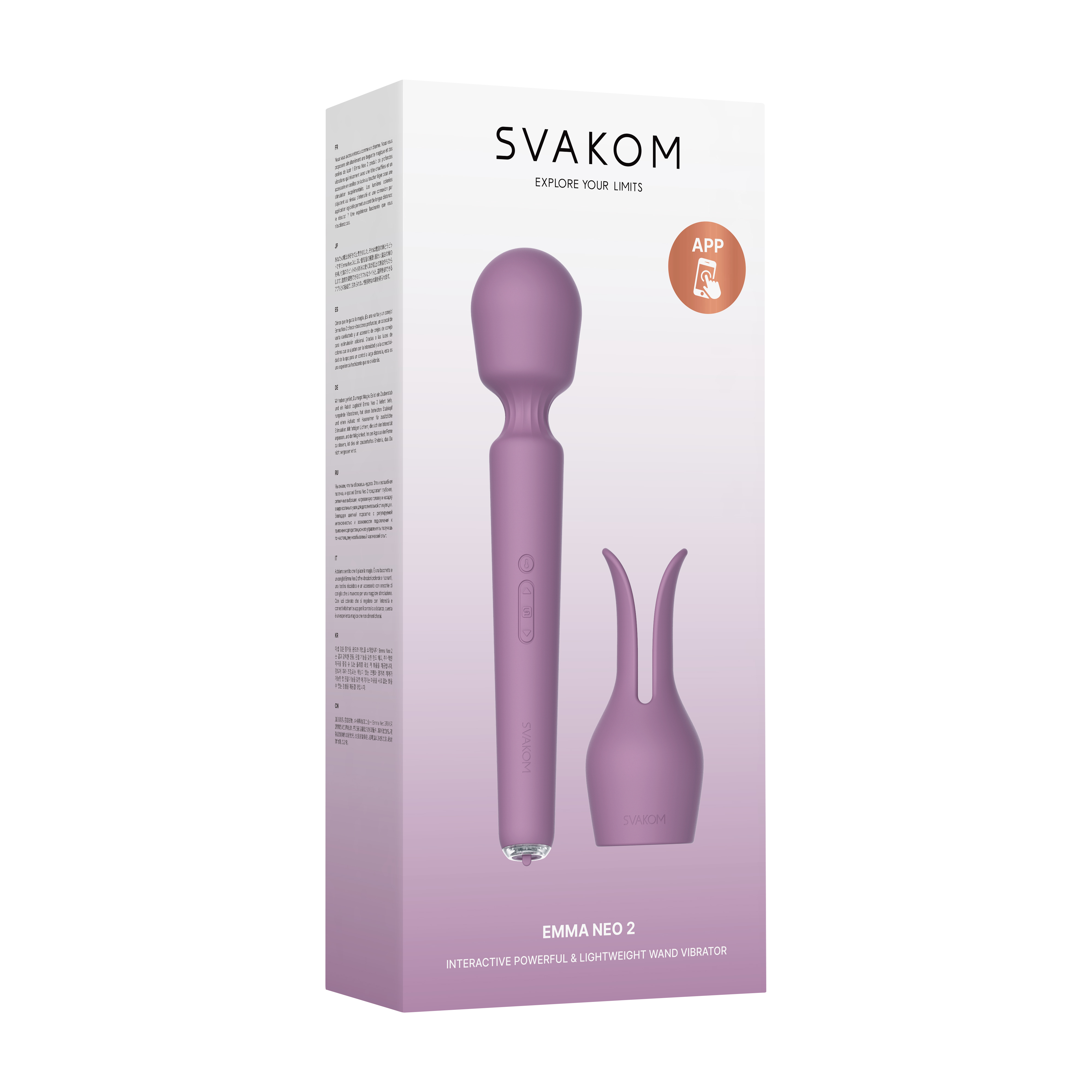 【巨大化】SVAKOM Emma Neo 2 交互式震撼AV按摩棒 - 粉紅色