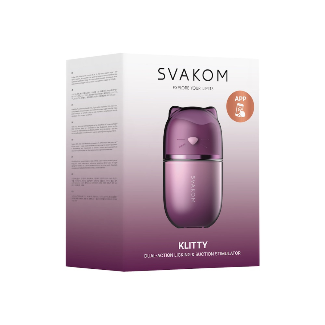 SVAKOM Klitty 舌頭挑逗吸吮震動器 薰衣草色