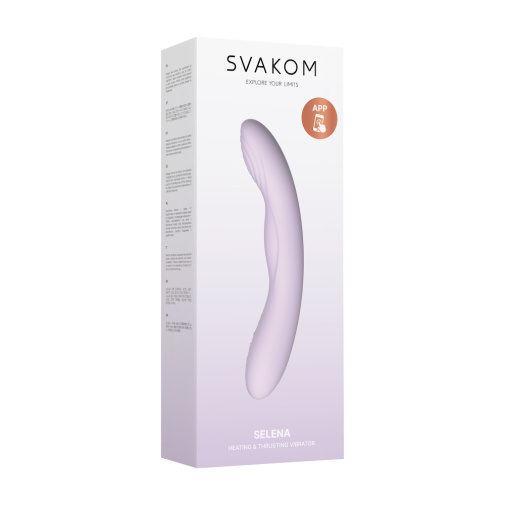 SVAKOM Selena 可APP控加熱震動抽插雙摩打按摩棒 - 淺紫色